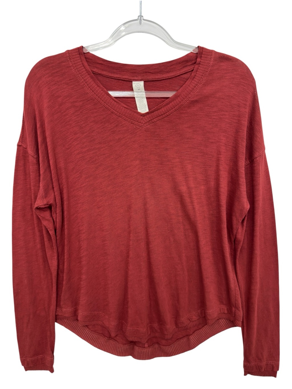 Pure Cotton Modal Thermal Rib Knit Trim Tee Top Shirt